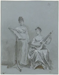 Zwei musizierende Damen