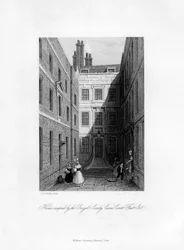 Haus der Royal Society, Crane Court, Fleet Street, 1678-1760, 1840