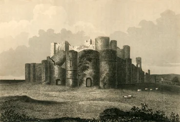 Pevensey Castle im Jahr 1737