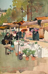 Blumenmarkt Paris, 1890, 1897