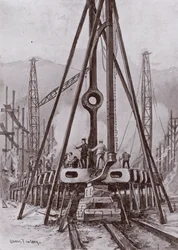 Herstellung des Doppelbodens eines Schiffes