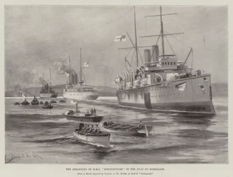 Die Strandung der HMS Bonaventure im Golf von Korniloff