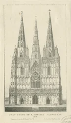 Lichfield Kathedrale - Westfront: Gravur