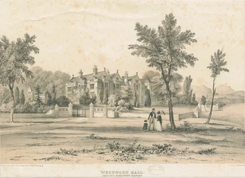Westwood Hall: getönte Lithographie, undatiert [1832-1841]