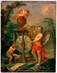 Amor schärft einen Pfeil, 1750