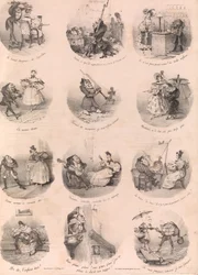 Zwölf satirische Vignetten Le Charivari, 10. Dezember 1832, 1. Dezember 1832