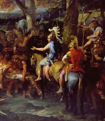 Alexander und Porus in der Schlacht am Hydaspes, ca. 1673 (Detail)