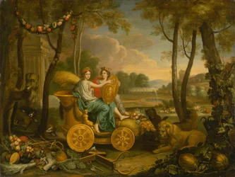 Allegorie der vier Elemente: Die Erde. Entwurf für einen Wandteppich für König Ludwig XIV., ca. 1680