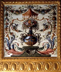 Dekoratives Paneel des Speisesaals des Schlosses von Vaux-le-Vicomte