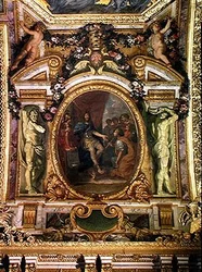 Förderung der Künste im Jahr 1663, Deckenmalerei aus der Galerie des Glaces