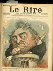 Illustration von Charles Léandre (1862-1934) für das Titelblatt von Le Rire
