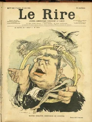 Illustration von Charles Léandre (1862-1934) für das Titelblatt von Le Rire