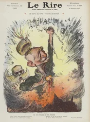 König Peter I. von Serbien. Illustration für Le Rire