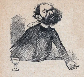 Leon Bourgeois (1851-1925) französischer Staatsmann - Gravur in „Our Dear Sovereign“ von Paul Bosq - Illustration von Charles Leandre (1862-1934) 1898