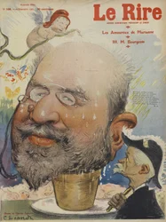 Leon Bourgeois, französischer Politiker. Illustration für Le Rire