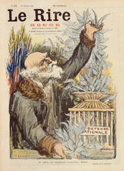 M. Ribot, Zauberer der blauen Vögel, Titelillustration von Le Rire Rouge, 21. Oktober 1916