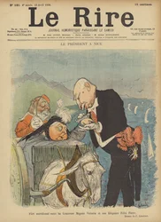 Präsident Felix Faure und Königin Victoria, Illustration für Le Rire