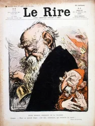 Satirische Illustration von Eugene Henri Brisson, Titelblatt von Le Rire 1906
