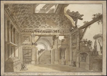 Entwurf für die Gemälde in der Zelle von Pater Lesueur im Kloster Santissima Trinita dei Monti in Rom