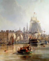 Schiff im Hafen von Rouen (1855) (Detail)