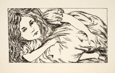 Alice im Haus des Weißen Kaninchens, Illustration aus Alice unter der Erde, veröffentlicht 1886