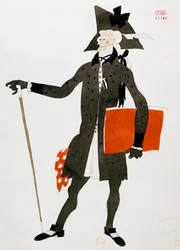 Kostüm für die Figur des Notars aus Der Barbier von Sevilla von Gioacchino Rossini