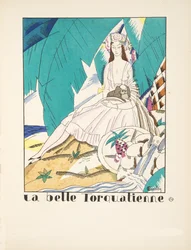 La Belle Torquatienne, aus einer Sammlung von Modeplatten