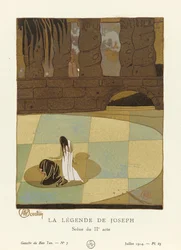 Die Legende von Joseph. Szene des zweiten Aktes aus La Gazette du Bon Ton, veröffentlicht 1914