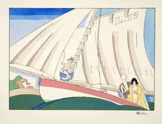 Yachting, aus Sports & Divertissements, veröffentlicht 1914