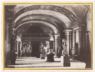 Salle des Cariatides, im Louvre, ca. 1851