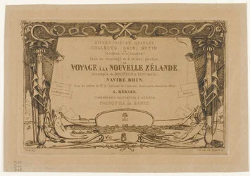 Umschlag für eine Reise nach Neuseeland (1842-46)