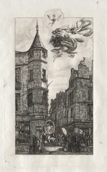 Radierungen von Paris: Tourelle, rue de l
