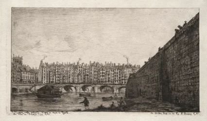 Die Exchange-Brücke, Paris, um 1784, 1855