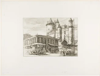 Das Grand Châtelet, Paris, ca. 1780, nach einer früheren Zeichnung