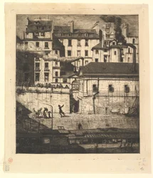 Das Leichenschauhaus, Paris La Morgue, 1854