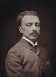 Album Artistique et Biographique, 5. Jahrgang, Salon 1885; Porträt des französischen Malers Alfred Paul Marie de Richemont (1857-1911)