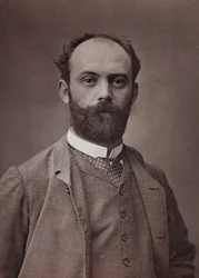 Album Artistique et Biographique, 6. Jahrgang, Salon 1885; Porträt des französischen Malers Ernest Bordes (1852-1914)