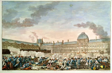 Der 10. August 1792, graviert von Isidore Stanislas Helman (1743-1809) 1792-93