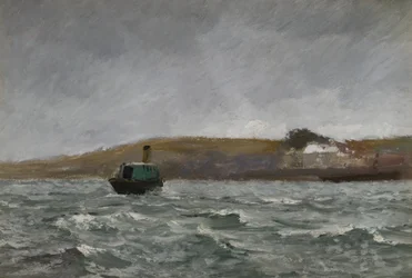 Meereslandschaft mit Schlepper