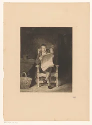 Mann liest die Zeitung