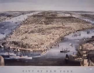 Stadt New York, gedruckt und veröffentlicht von N. Currier