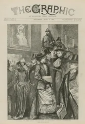 Besucher der Leihsammlung von Bildern in der Guildhall