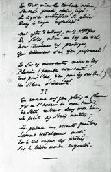 Autograf des Gedichts „Rêve parisien“