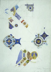 Deckendekoration, Certosa di Pavia, 1891