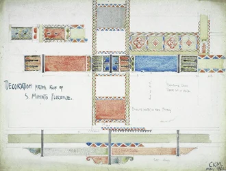 Dekoration vom Dach von S. Miniato, Florenz, 1891