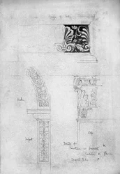 Details des Brunnens im Waschraum, Certosa di Pavia, 1891