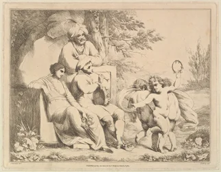 Drei Putti tanzen zu einem Pfeifer, 1. März 1780