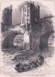 Flucht der Königin Eleonore: Szene an der London Bridge, 1263 n. Chr.