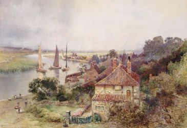 Auf dem Fluss Yare, ca. 1880