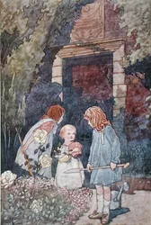 Der Kindergarten, veröffentlicht 1912 (Farblithografie)